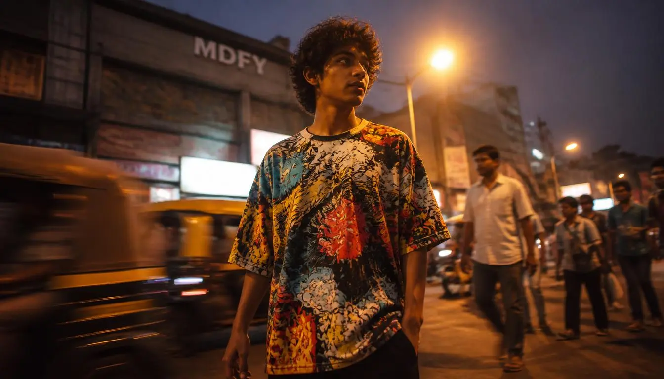 Moodiefy City Drops — cool tee shirts with DTF all-over print built for Delhi and Mumbai
