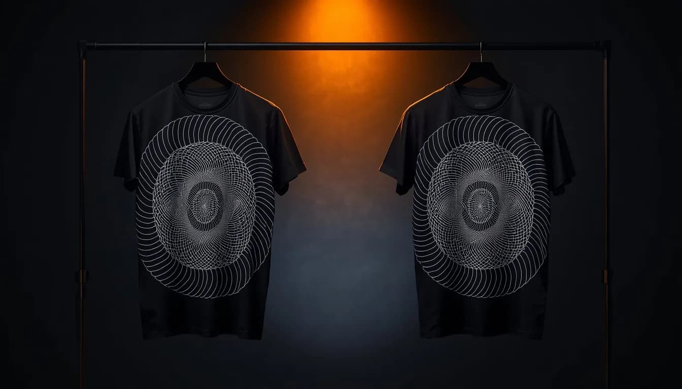 infinity tshirt DTF all-over loop pattern print for men — infinite loop lab moodiefy india