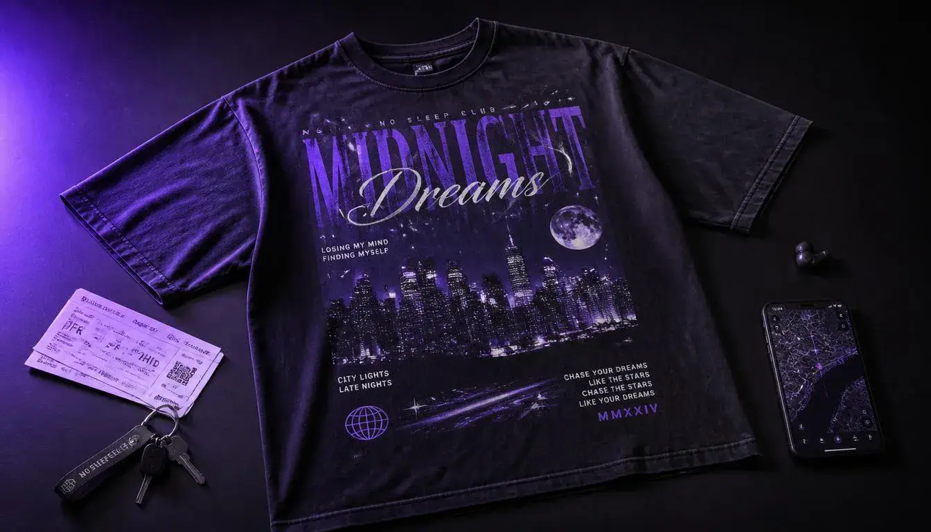 night travel graphic tee shirts for men all over print collection — moodiefy india