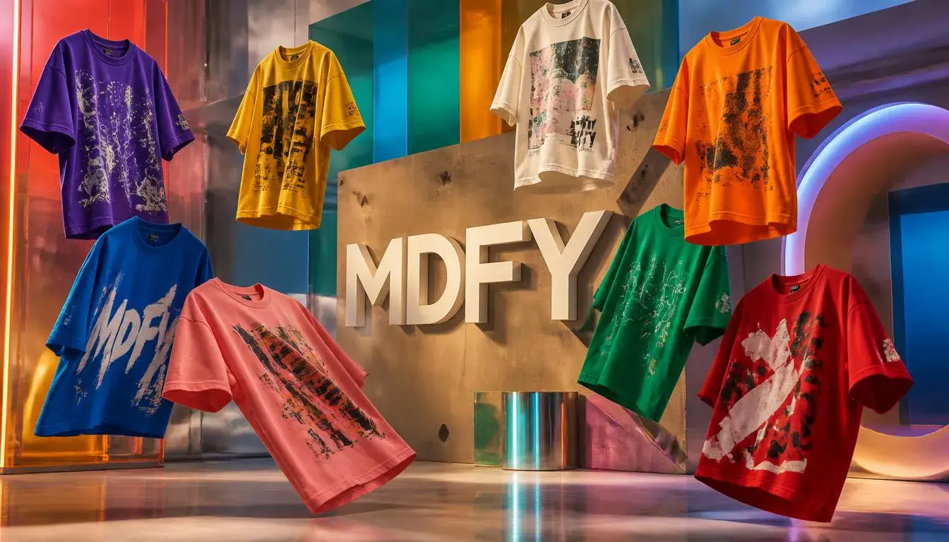 Colorful oversized tshirt with DTF all-over print by Moodiefy