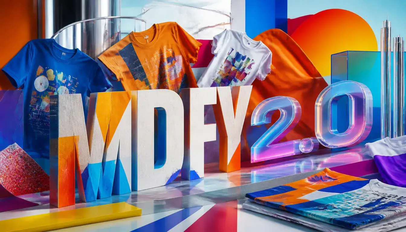 Model wearing Moodiefy colorful oversized tee with bold full-fabric graphic print