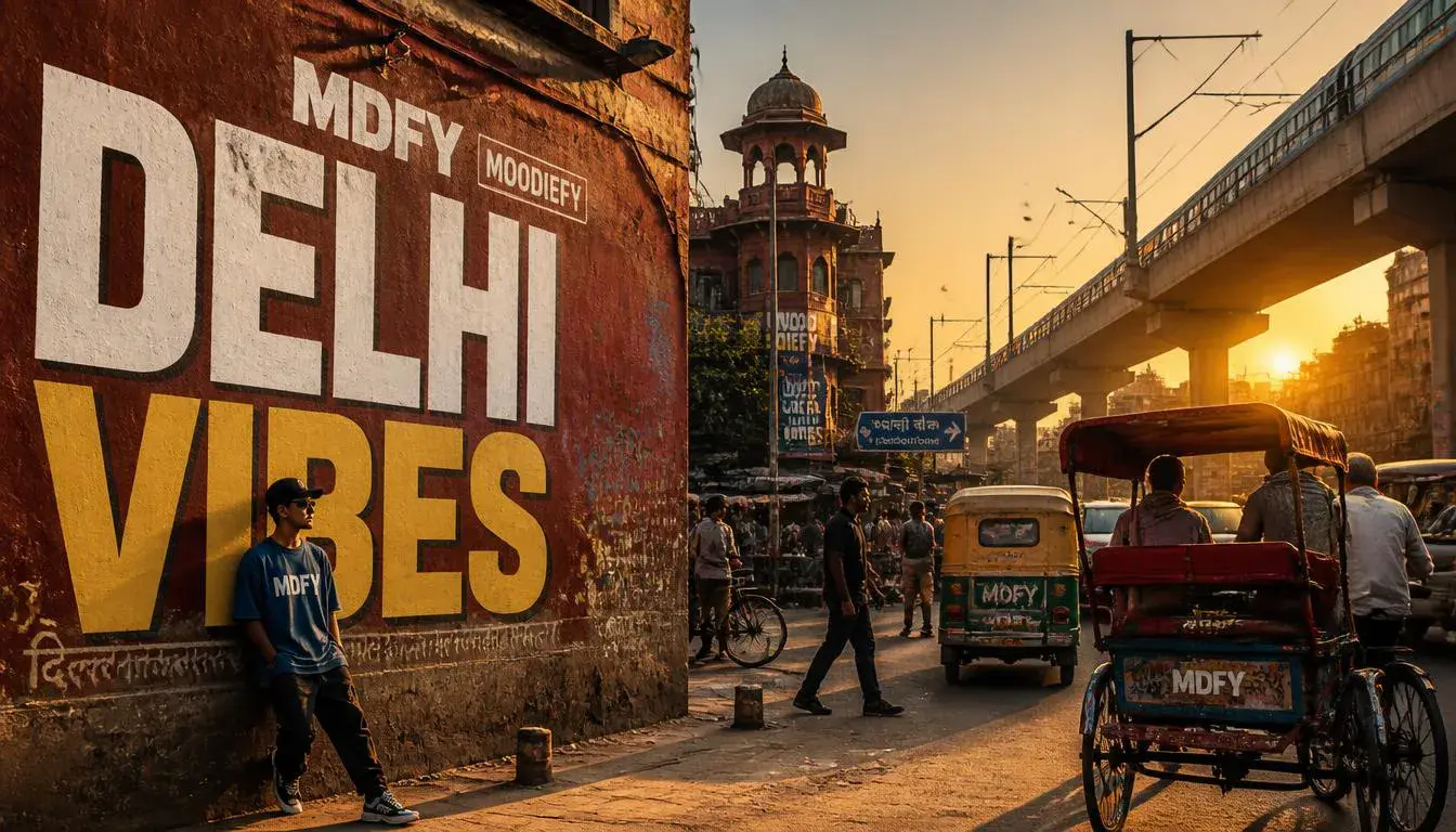 Moodiefy Delhi Drop — delhi tshirt with DTF all-over t shirt graphic print — 28.6139°N 77.2090°E